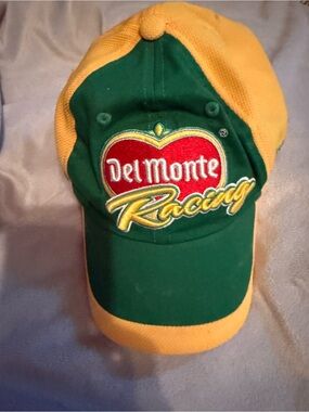 Del Monte Racing green and yellow embroidered adjustable size hat